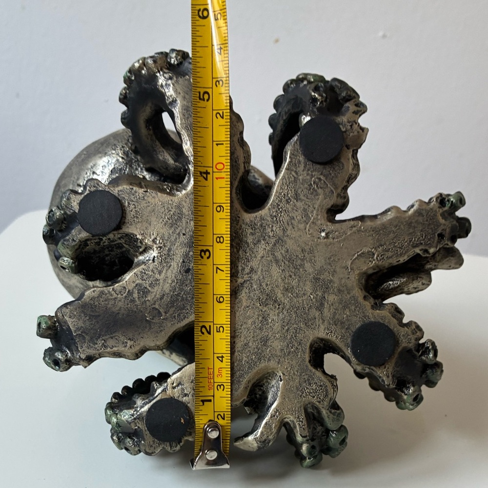 Octopus Skull Sculpture in Metallic Finish - Picture 13 of 16